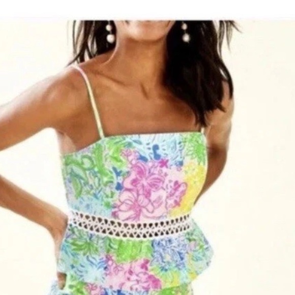 Lilly Pulitzer Tops - Lilly Pulitzer Cheek to Cheek Jan Peplum Top